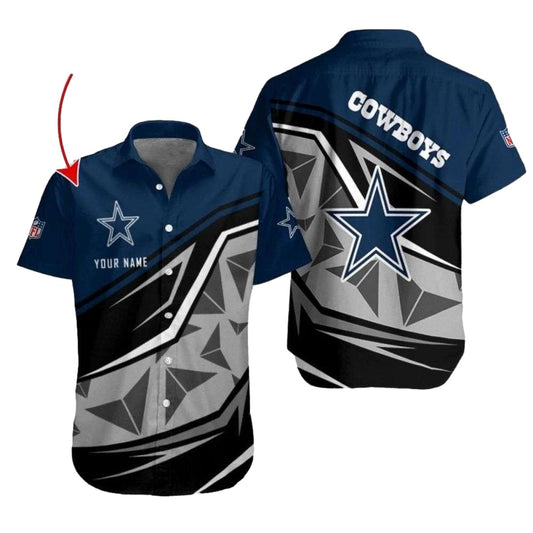Personalized Dallas Cowboys Monochrome Branch Hawaiian Shirt - Moonbestprint