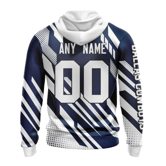 Personalized Dallas Cowboys Motocross Concept Pattern AOP Hoodie - Moonbestprint