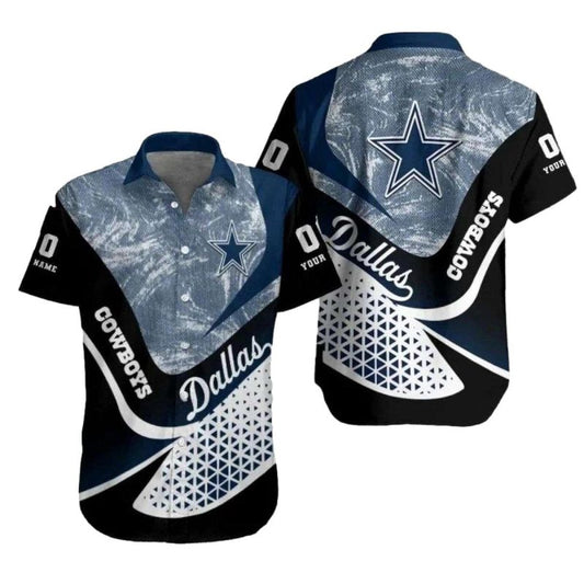 Personalized Dallas Cowboys Oceanic Fade Hawaiian Shirt - Moonbestprint