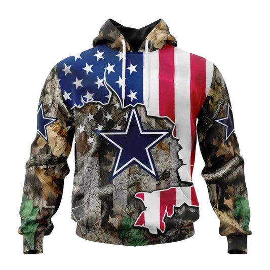 Personalized Dallas Cowboys Usa Flag Camo Realtree AOP Hoodie - Moonbestprint