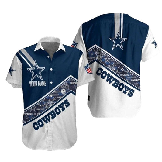 Personalized Dallas Cowboys Vintage Pennant Design Hawaiian Shirt - Moonbestprint