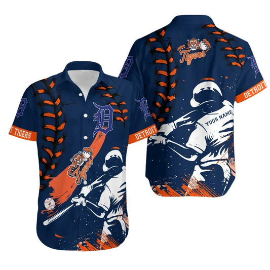 Personalized Detroit Baseball Team Tigerss Casual Shirt, MLB Hawaiian Shirt Moonbestprint