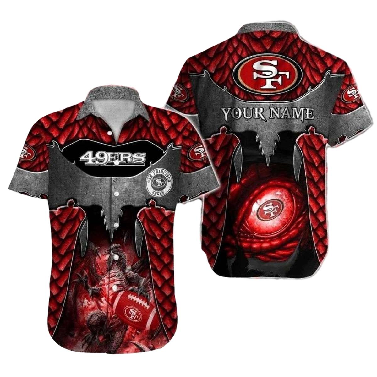 Personalized Dragon's Breath 49ers Mystical Red Hawaiian Shirt - Moonbestprint