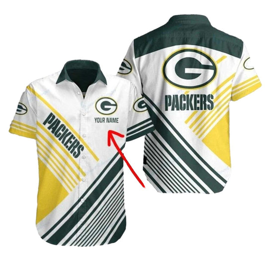 Personalized Game Day Green Bay Packers Hawaiian Shirt - Moonbestprint