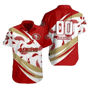 Personalized Gold Rush Whirl San Francisco 49ers Hawaiian Shirt - Moonbestprint