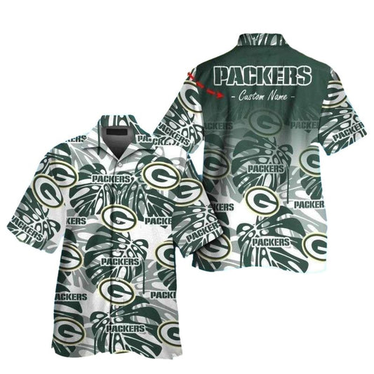Personalized Green Bay Packers Palm Leaves Hawaiian Shirt - Moonbestprint