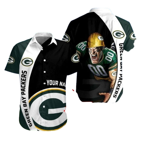 Personalized Gridiron Glory Green Bay Packers Hawaiian Shirt - Moonbestprint
