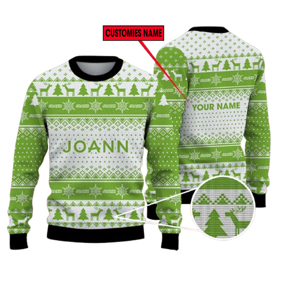 Personalized Jo Ann Stores Logo Ugly Christmas Sweater – Moonbestprint