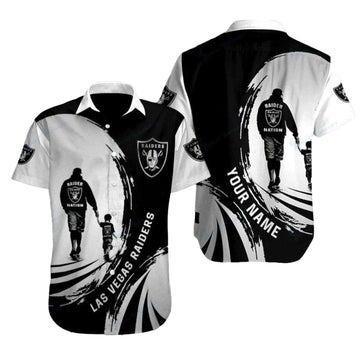 Personalized Las Vegas Raiders Dad And Son Hawaiian Shirt - Moonbestprint
