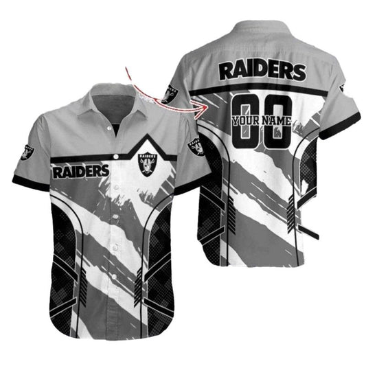 Personalized Las Vegas Raiders Dynamic Play Tropical Hawaiian Shirt - Moonbestprint