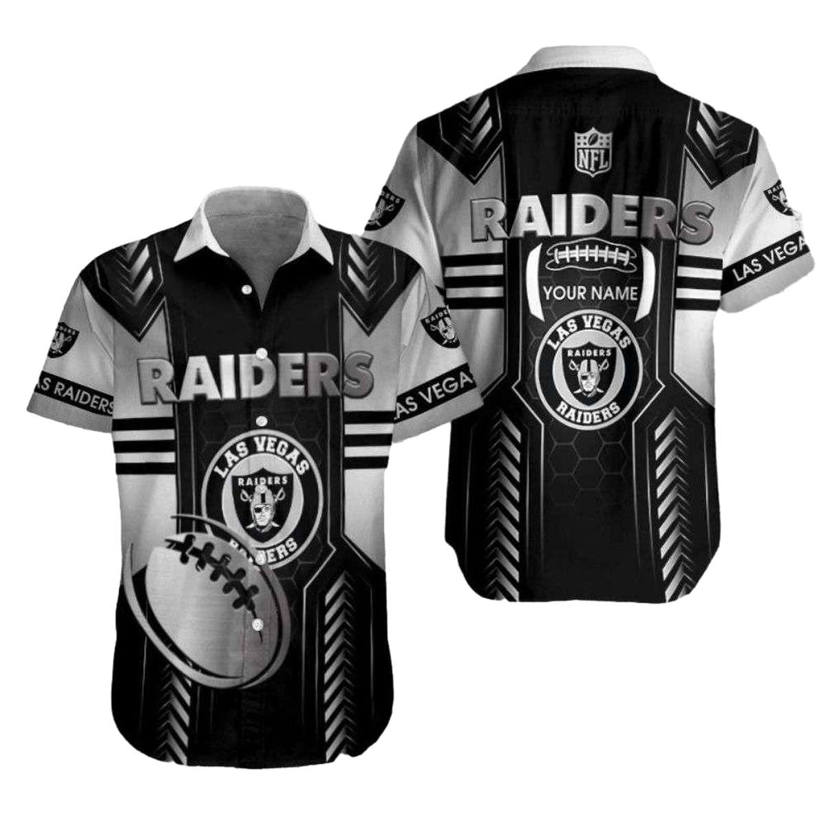 Personalized Las Vegas Raiders Football Fervor Hawaiian Shirt - Moonbestprint