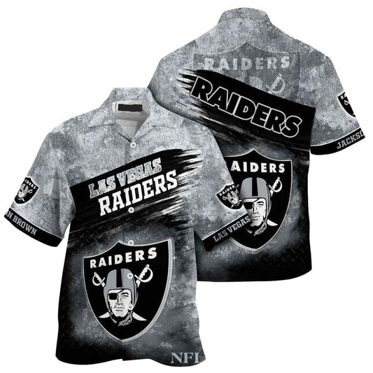 Personalized Las Vegas Raiders Logo Vintage Hawaiian Shirt - Moonbestprint