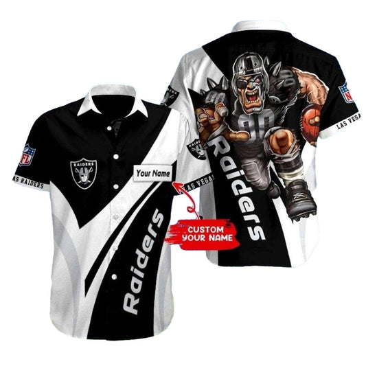 Personalized Las Vegas Raiders Mascot Beast Mode Hawaiian Shirt - Moonbestprint