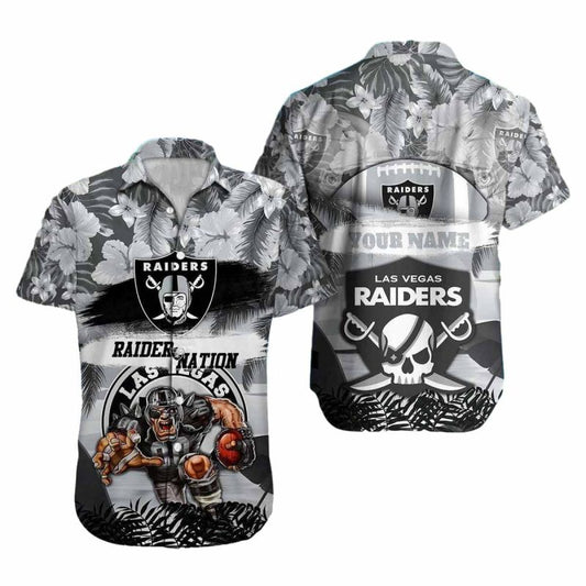 Personalized Las Vegas Raiders Mascot Raider Nation Hawaiian Shirt - Moonbestprint