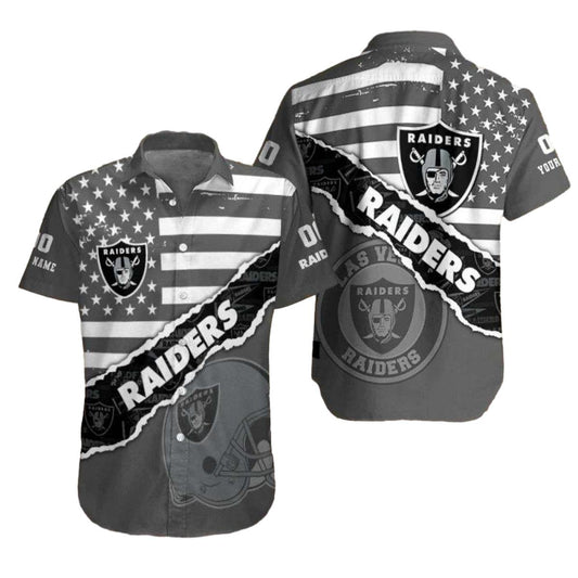 Personalized Las Vegas Raiders Star Spangled Hawaiian Shirt - Moonbestprint