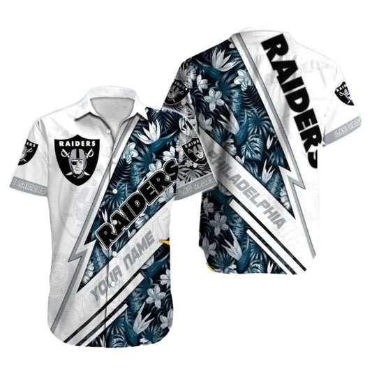 Personalized Las Vegas Raiders Starry Night White Hawaiian Shirt - Moonbestprint