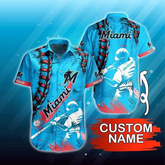 Personalized Miami Baseball Team Marlinss Casual Shirt, MLB Hawaiian Shirt Moonbestprint