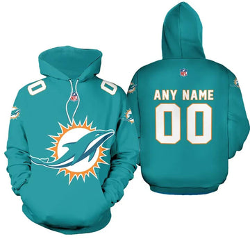 Personalized Miami Dolphins 3D Hoodie, NFL Hoodie Moonbestprint