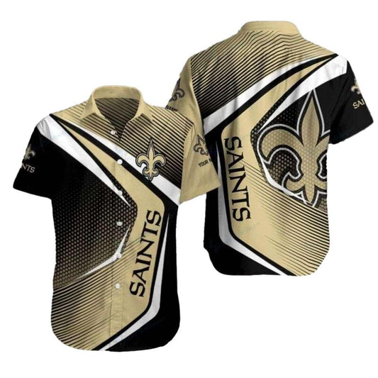 Personalized Midnight Mystique NFL Saints Hawaiian Spirit Shirt - Moonbestprint