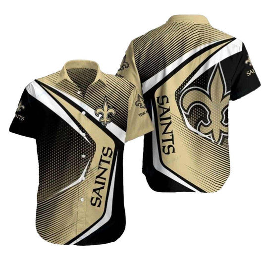 Personalized Midnight Mystique NFL Saints Hawaiian Spirit Shirt - Moonbestprint
