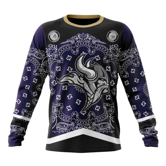 Personalized Minnesota Vikings Big Logo Classic Style AOP Sweatshirt - Moonbestprint