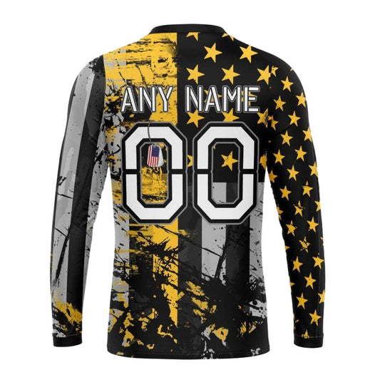 Personalized Minnesota Vikings Classic Grunge American Flag AOP Sweatshirt - Moonbestprint