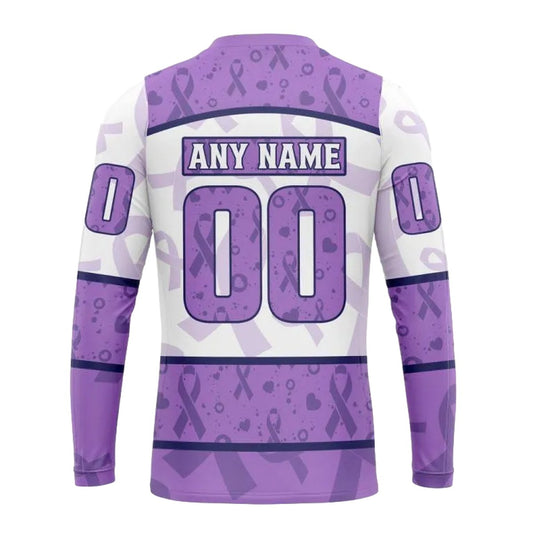 Personalized Minnesota Vikings Fight Cancer AOP Sweatshirt - Moonbestprint