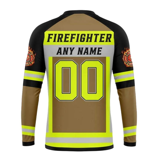Personalized Minnesota Vikings Firefighter Uniform AOP Sweatshirt - Moonbestprint