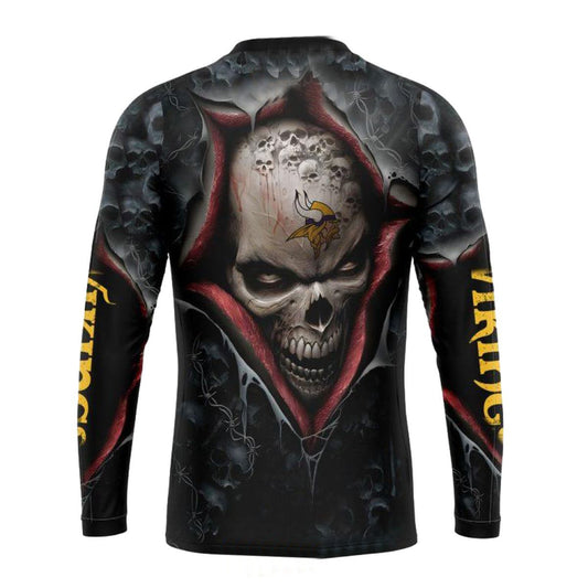 Personalized Minnesota Vikings Halloween Horror Skull AOP Sweatshirt - Moonbestprint