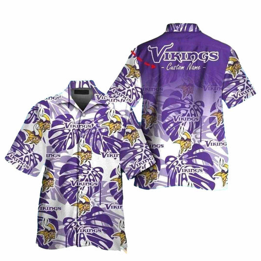 Personalized Minnesota Vikings Purple Haze Hawaiian Shirt - Moonbestprint