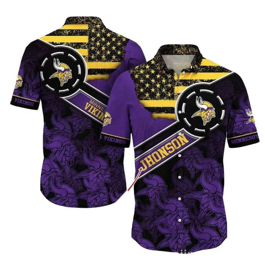 Personalized Minnesota Vikings Starry Night Defense Hawaiian Shirt - Moonbestprint