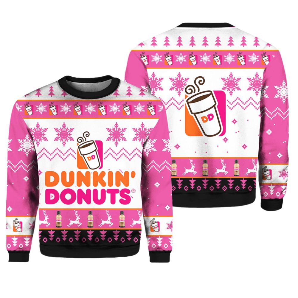 Personalized Name Dunkin Donuts Christmas Sweater - Moonbestprint