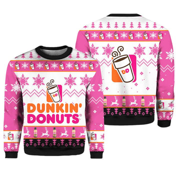 Personalized Name Dunkin Donuts Christmas Sweater - Moonbestprint
