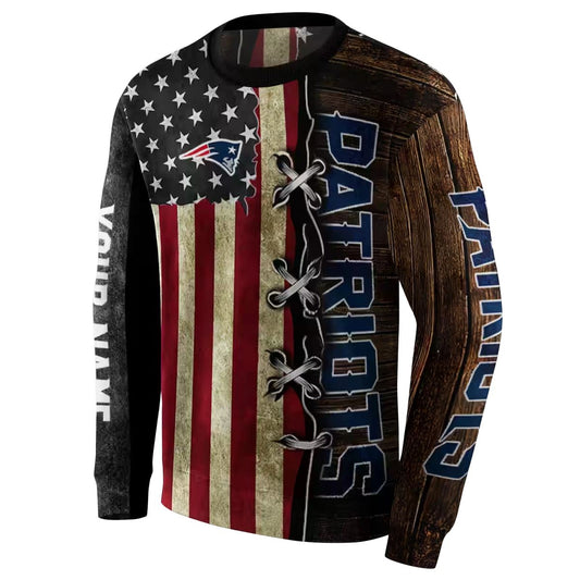 Personalized New England Patriots American Pride AOP Sweatshirt - Moonbestprint