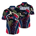 Personalized New England Patriots Flower Summer Tropical Hawaiian Shirt - Moonbestprint