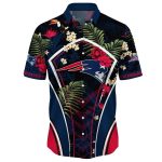 Personalized New England Patriots Flower Summer Tropical Hawaiian Shirt - Moonbestprint