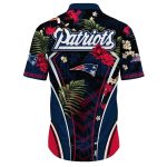 Personalized New England Patriots Flower Summer Tropical Hawaiian Shirt - Moonbestprint