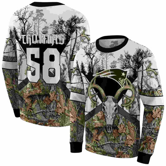 Personalized New England Patriots Forest Silhouette AOP Sweatshirt - Moonbestprint