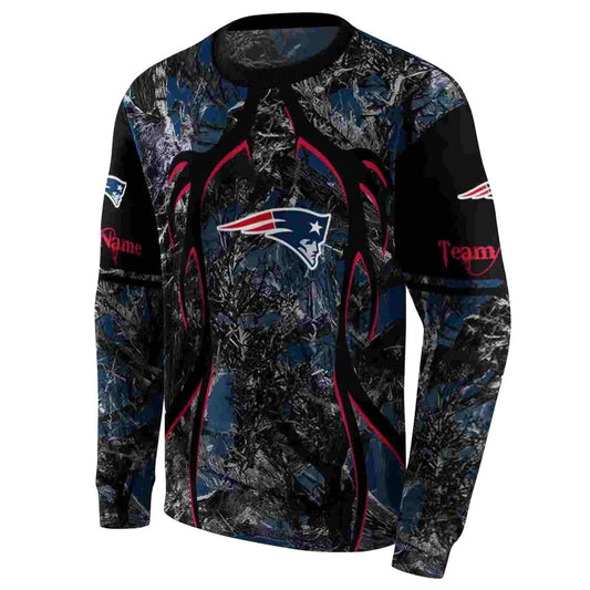 Personalized New England Patriots Hunting Theme Blue Black AOP Sweatshirt - Moonbestprint