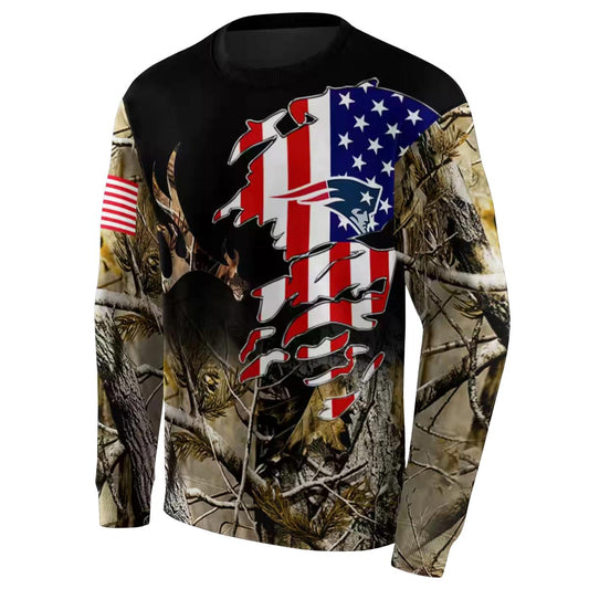 Personalized New England Patriots Tree Camo AOP Sweatshirt - Moonbestprint