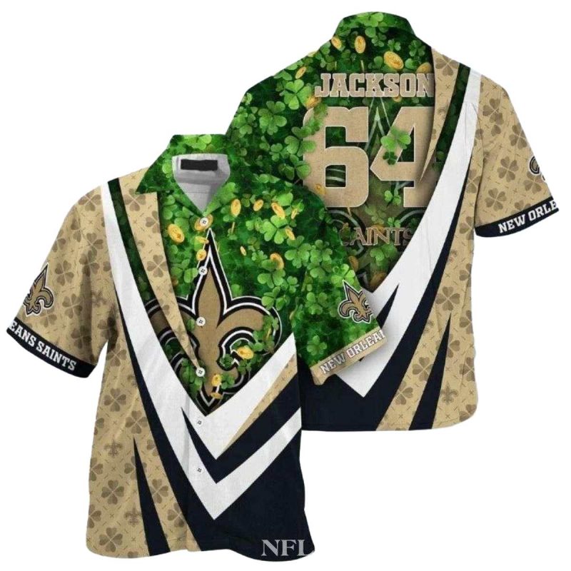 Personalized New Orleans Saints And St Patrick's Day Hawaiian Shirt - Moonbestprint