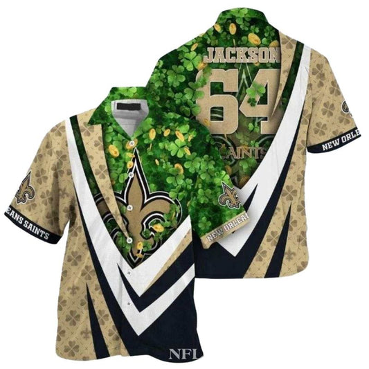 Personalized New Orleans Saints And St Patrick's Day Hawaiian Shirt - Moonbestprint