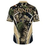 Personalized New Orleans Saints Flower Summer Tropical Hawaiian Shirt - Moonbestprint