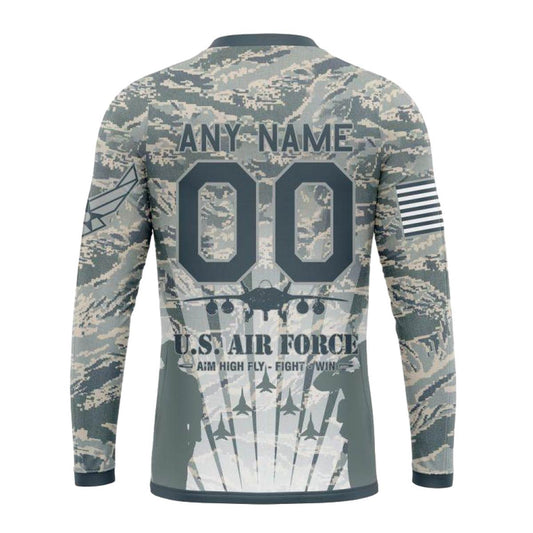 Personalized New Orleans Saints Honor US Air Force Veterans AOP Sweatshirt - Moonbestprint