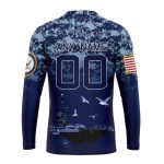 Personalized New Orleans Saints Honor US Navy Veterans AOP Sweatshirt - Moonbestprint