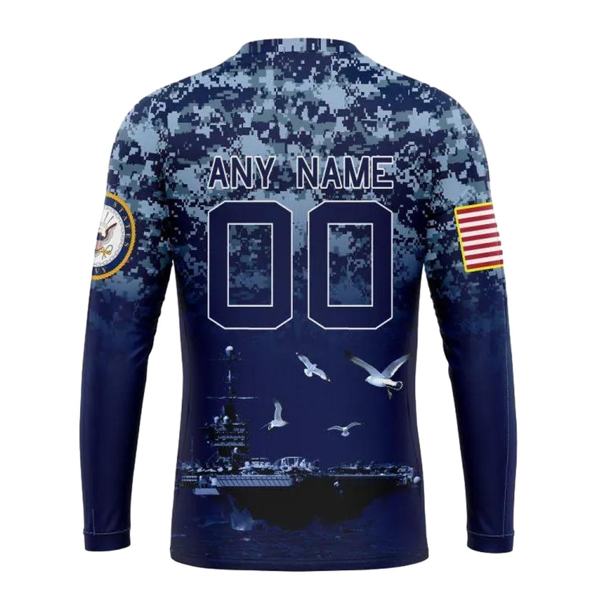 Personalized New Orleans Saints Honor US Navy Veterans AOP Sweatshirt - Moonbestprint
