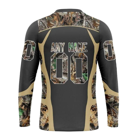 Personalized New Orleans Saints Logo And Camo Hunting AOP Sweatshirt - Moonbestprint