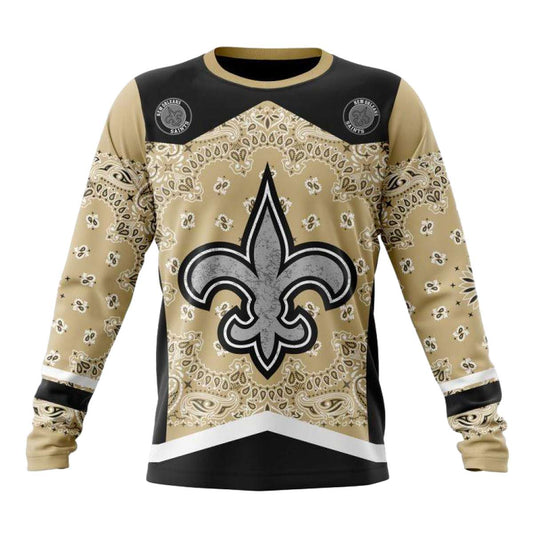 Personalized New Orleans Saints Logo Classic Style AOP Sweatshirt - Moonbestprint