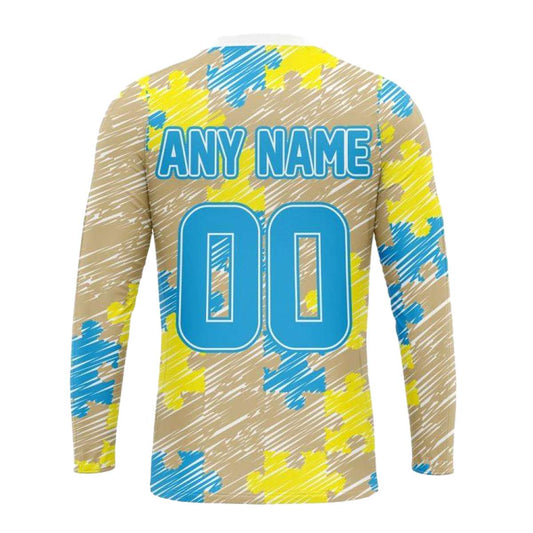 Personalized New Orleans Saints Puzzle Autism Awareness AOP Sweatshirt - Moonbestprint