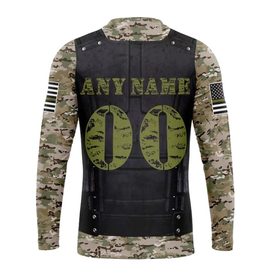 Personalized New Orleans Saints Skull Camo Veteran AOP Sweatshirt - Moonbestprint